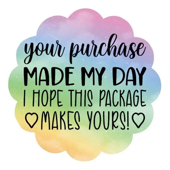 hope This Package Brightens Your Day Stickers Roll, Round Envelope Seal Stickers - Picture 2 of 2